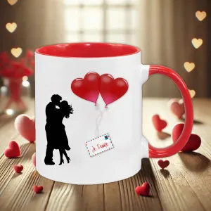 Mug rouge personnalisé pour les amoureux Tendance Cadeau - 1