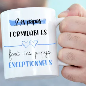 Mug Les papas formidables font des papys exceptionnels Tendance Cadeau - 1