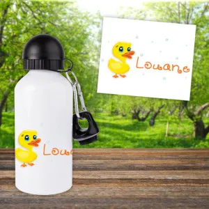 Gourde ou bouteille enfant personnalisée modèle canard Tendance Cadeau - 1