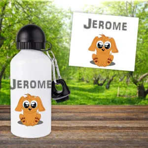 Gourde ou bouteille enfant personnalisée modèle chien Tendance Cadeau - 1