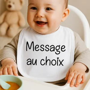 Bavoir personnalisable avec votre message Tendance Cadeau - 1