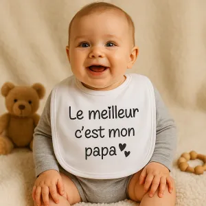 Bavoir personnalisé pour le meilleur papa Tendance Cadeau - 1