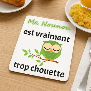 Dessous de plat personnalisable chouette maître/maîtresse/nounou Tendance Cadeau - 1