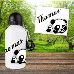 Gourde ou bouteille enfant personnalisée modèle panda Tendance Cadeau - 1