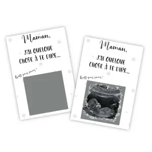 Carte à gratter personnalisable avec votre échographie Tendance Cadeau - 1