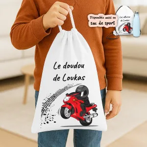 Sac à doudou ou sac de gym personnalisé modèle moto Tendance Cadeau - 1