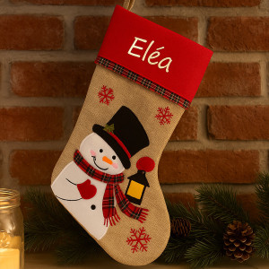 Chaussette De NoÃ«l GÃ©ante 46cm PersonnalisÃ©e Avec Nom De Famille - DÃ©coration CheminÃ©e & Sac Ã  Bonbons