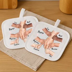 Manique(s) de cuisine personnalisable(s) grand-parent mains Tendance Cadeau - 1