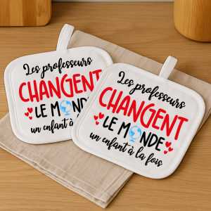 Manique(s) de cuisine personnalisée(s) professeurs