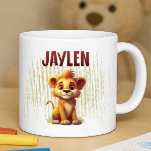 Tasse enfant résistante personnalisée lion Tendance Cadeau - 1