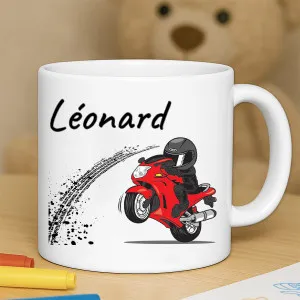 Tasse enfant résistante personnalisée moto Tendance Cadeau - 1