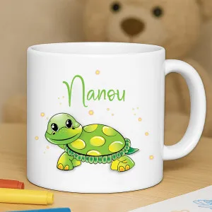 Tasse enfant résistante personnalisée tortue Tendance Cadeau - 1