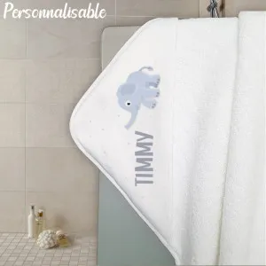 Cape de bain en éponge personnalisable modèle éléphant Tendance Cadeau - 1