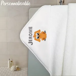 Cape de bain en éponge personnalisable modèle chien Tendance Cadeau - 1