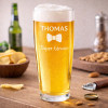 Verre à bière personnalisé 37,5 cl – “Super témoin" avec prénom  - 1