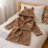 Peignoir brodé avec prénom marron Tendance Cadeau - 1