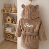 Peignoir brodé avec prénom marron Tendance Cadeau - 2