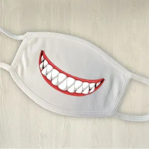 Masque de protection personnalisé sourire de requin Tendance Cadeau - 1
