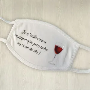 Masque de protection personnalisé vin Tendance Cadeau - 1