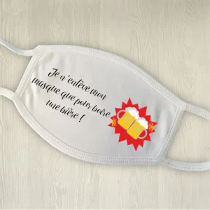 Masque de protection personnalisé bière Tendance Cadeau - 1