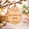 Ornement Pâques en bois personnalisé – Décoration forme œuf Tendance Cadeau - 1