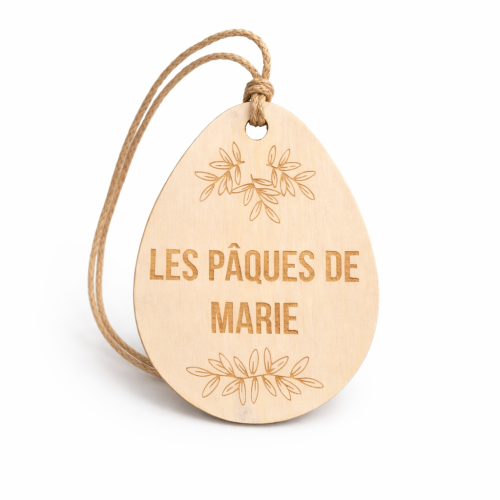Ornement Pâques en bois personnalisé – Décoration forme œuf Tendance Cadeau - 2