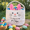 Panier de Pâques personnalisé enfant – Oreilles roses avec message Tendance Cadeau - 1