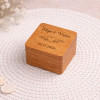 Boîte pour 2 alliances en bois personnalisable mariage  - 3