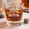 Verre à whisky personnalisé Meilleur Papa du Monde – Cadeau fête des pères gravé  - 1