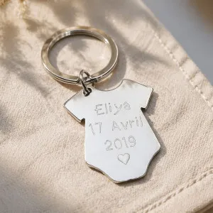 Porte-clé body naissance gravé Tendance Cadeau - 1