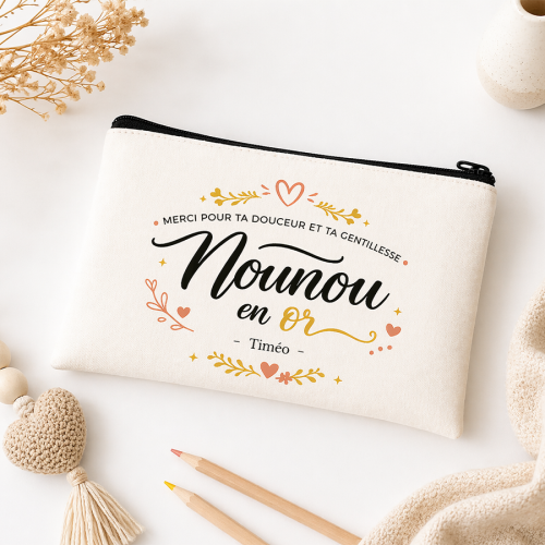 Trousse personnalisée nounou avec prénom – Cadeau fin d’année  - 1