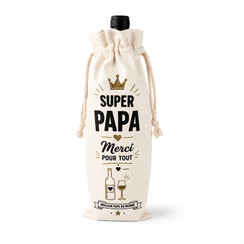 Sac à bouteille “Super Papa” – Cadeau Fête des Pères  - 2