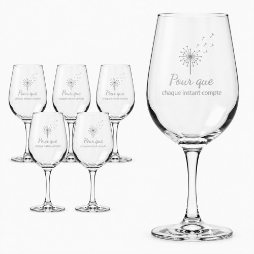 Lot de 6 verres à vin personnalisables 315 ml – Gravure laser – Motifs au choix Tendance Cadeau - 9