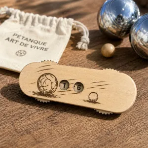 Compteur de points pétanque en bois gravé – Marqueur de score 1 à 13 points Tendance Cadeau - 1