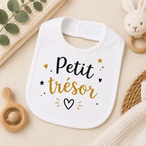 Bavoir bébé "Petit Trésor" – Bavoir naissance doux et absorbant Tendance Cadeau - 1