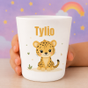 Gobelet enfant personnalisé léopard – Verre plastique avec prénom Tendance Cadeau - 1