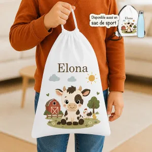 Sac à doudou ou sac de gym personnalisé modèle ferme Tendance Cadeau - 1