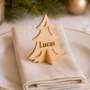 Marque-place Sapin de Noël en Bois Personnalisé avec Socle Tendance Cadeau - 1