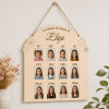 Pêle-mêle photos de classe personnalisé en bois – De la PS à la 3ème – Modèle Fleurs Tendance Cadeau - 1