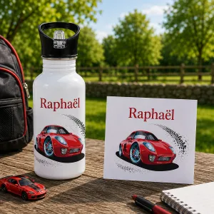 Gourde personnalisée voiture avec prénom Tendance Cadeau - 1