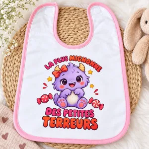 Bavoir bébé « La plus mignonne des petites terreurs » Tendance Cadeau - 1