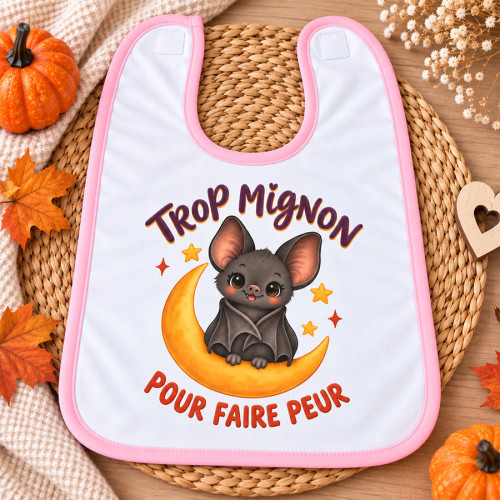 Bavoir bébé Halloween « Trop mignon pour faire peur » Tendance Cadeau - 2