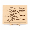 Affiche en bois personnalisée famille avec prénoms – 1 à 5 enfants – Socle inclus Tendance Cadeau - 4