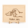 Affiche en bois personnalisée famille avec prénoms – 1 à 5 enfants – Socle inclus Tendance Cadeau - 2