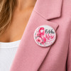 Badge Octobre Rose à épingle – Ruban rose fleuri – Badge de soutien Tendance Cadeau - 1