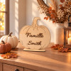 Citrouille Halloween en bois personnalisée Famille Tendance Cadeau - 1