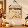 Décoration Halloween en bois Happy Halloween – Fantôme et citrouille Tendance Cadeau - 1