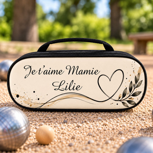 Sacoche de pétanque personnalisée modèle coeur Tendance Cadeau - 1