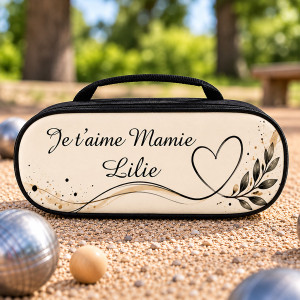 Sacoche de pétanque personnalisée modèle coeur Tendance Cadeau - 1