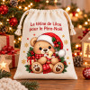 Sac à tétine personnalisé Modèle Ourson de Noël Tendance Cadeau - 1